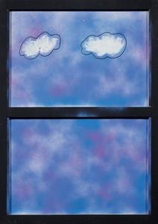 Tano Festa Roma 1938 - 1987 Finestra, 1984 Acrilico e assemblaggio su tela,...