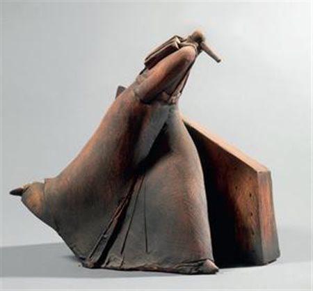 Sergio Zanni Ferrara 1942 Emersione Scultura in terracotta, cm. 40,5 h.