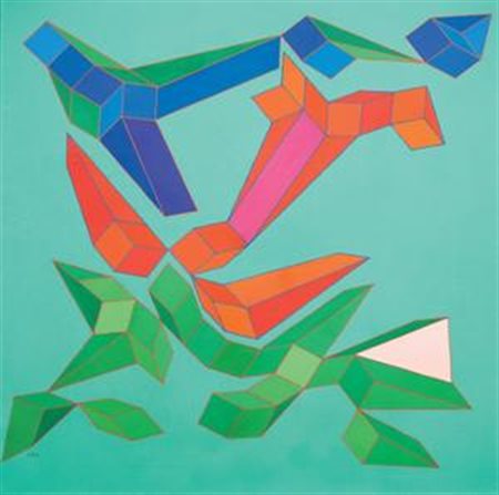 Achille Perilli Roma 1927 Il trionfo dell'inganno, 1997 Tecnica mista su...