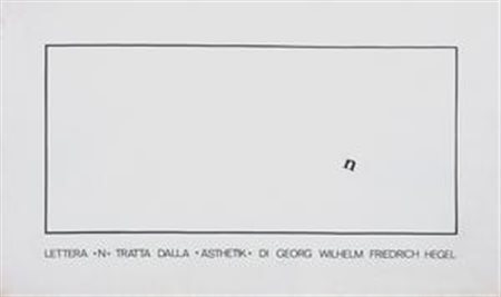 Emilio Isgrò Barcellona Pozzo di Gotto (Me) 1937 Lettera N, 1972 Tela...