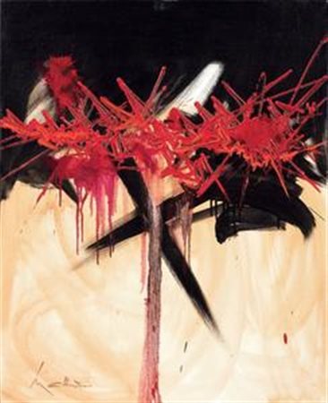 Georges Mathieu Boulogne-sur-mer 1921 Haine d'orgueil, (anni Settanta) Olio...