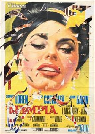 Mimmo Rotella Catanzaro 1918 - Milano 2006 Sophia, 1990 Décollage su tela,...
