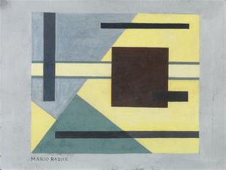 Mario Radice Como 1900 - 1987 Composizione V.G.N., 1938 Tempera su cartone,...
