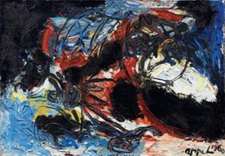 Karel Appel Amsterdam 1921 - Zurigo 2006 Senza titolo, 1960 Olio su tela, cm....
