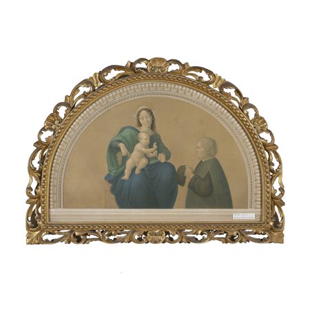 Cornice in legno intagliato e dorato