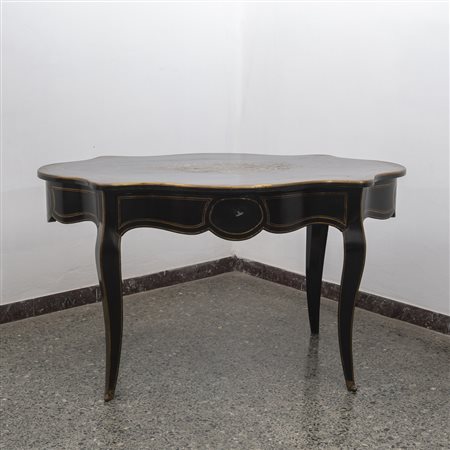 Tavolo scrittoio in legno ebanizzato