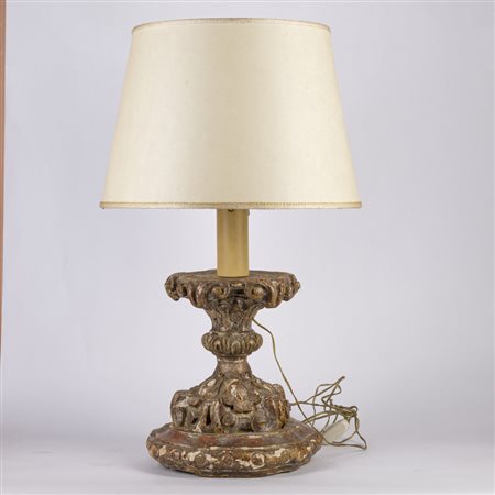 Antico porta cero in legno dorato a mecca