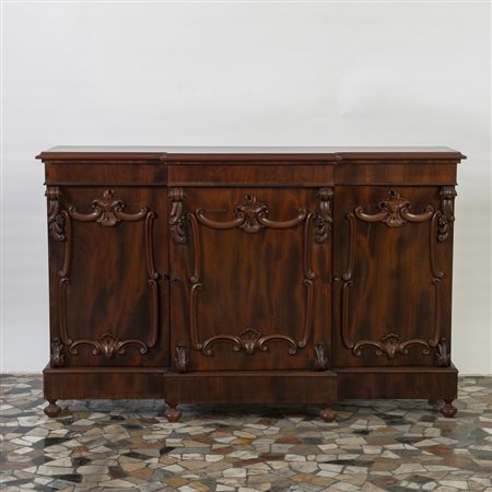 Credenza in piuma di mogano