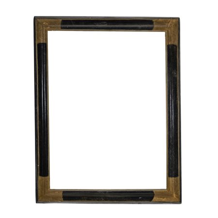 Lotto composto da una cornice ebanizzata e una cornice inglese