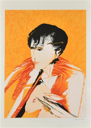 Remo Brindisi PASTORALE serigrafia su carta, cm 70x50; es. P.A. firma