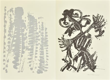 Umberto Mastroianni NEW YORK 3 litografia su carta, cm 48,5x33; es. III/X firma