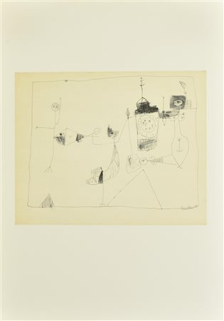 Corneille LA CITTA' GIOIOSA litografia su carta (d'apres), cm 52x37 firma e...