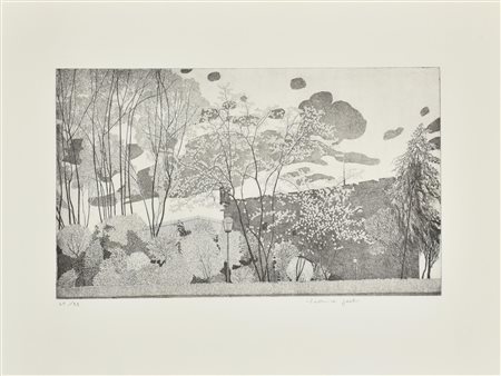 Federica Galli LA SITADELA incisione su carta, battuta cm28x50, foglio cm...