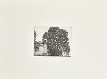 Federica Galli IL TEMPIO IV. TIKAL incisione su carta, battuta cm 24x18,...