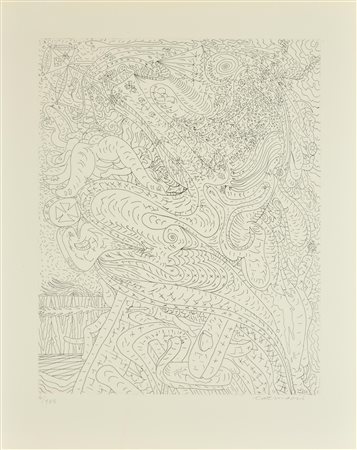 Arturo Carmassi MATTINALE acquaforte su carta, battuta cm 45x35,5 su foglio...