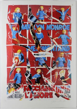 ROTELLA MIMMO Catanzaro (Catanzaro) 1918 Facciamo l'Amore Multiplo Decollage...