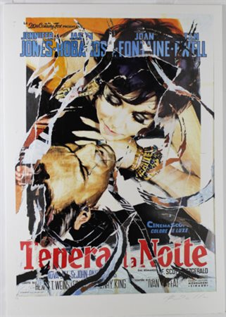 ROTELLA MIMMO Catanzaro (Catanzaro) 1918 Tenera la Notte Multiplo Decollage...