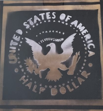 ANGELI FRANCO Roma (Italia) 1935 Half Dollar Serigrafia / Silksceen...