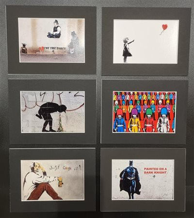 AFTER BANKSY UK (UK) 2021 Senza Titolo Postcards 15,50x20,50 Certificato di...