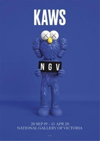 KAWS Jersey City (New Jersey) 1974 Kaws x NGV BFF Poster (Blue Edition) 2019...