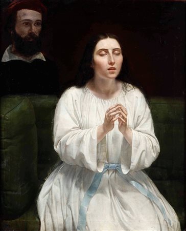 Fanciulla in preghiera Pittore lombardo-veneto del XIX secolo