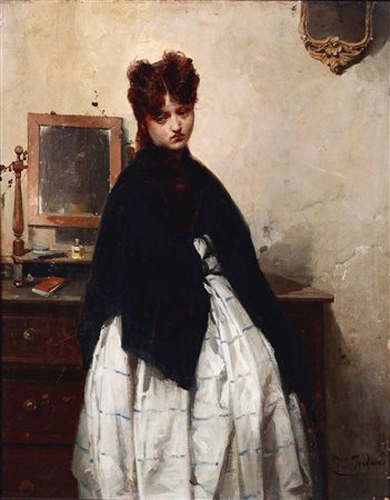 Induno Domenico, Scialletto nero