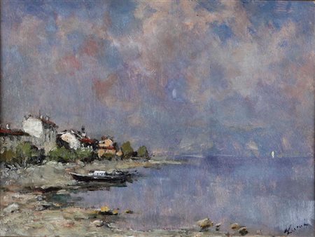 Karpoff Ivan, Riva con case e barca