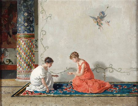 Miola Camillo, Interno con figure