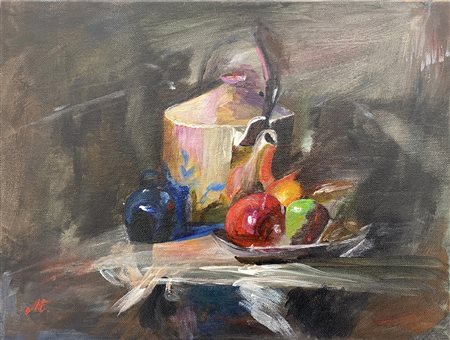 FAUSTO MERLIN
Natura morta con brocca e frutta 