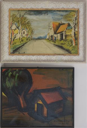 Maurice de Vlaminck "La Route" 1957
litografia a colori dal libro "Vlamink" per