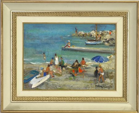 Irene Pages "Sur la Cote d'Azur" 
olio su tela
cm 24x33
firmato in basso a destr