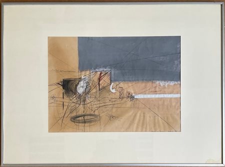 Tino Vaglieri "Studio" 1963
tecnica mista su carta
cm 30x42
titolato, firmato e