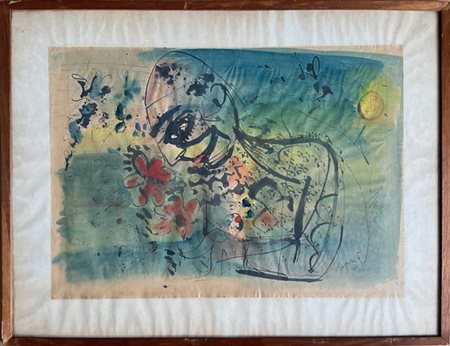 Franco Rognoni "Senza titolo" 1949
tecnica mista su carta
cm 33,5x47
firmato e d