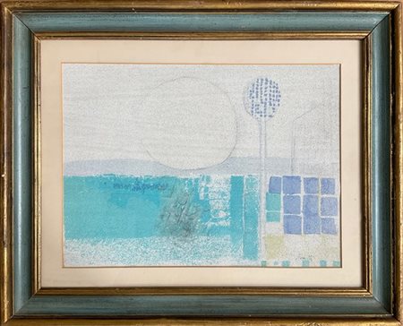 Bruno Saetti "Senza titolo" 
esemplare unico di stampa ritoccato a mano dall'art