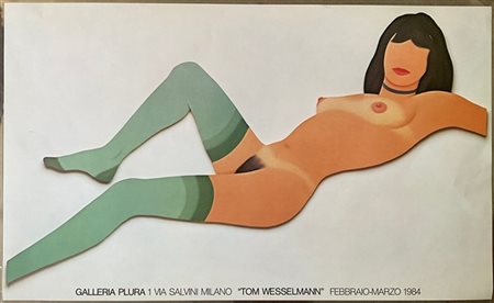 Manifesto originale edito in occasione della mostra personale di Tom Wesselmann