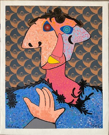 Enrico Baj "Do Baj by yourself" 1971
serigrafia su tela
cm 80x64
firmato e numer