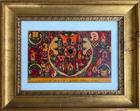 Guy Harloff "Mesure..." 1986
tecnica mista e collage su carta
cm 18,5x29,5
sigla