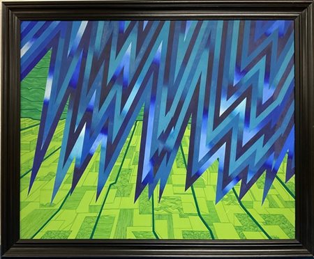 Mario Rossello "Nuvola elettrica" 1971
acrilico su tela
cm 80x100
Firmato e data