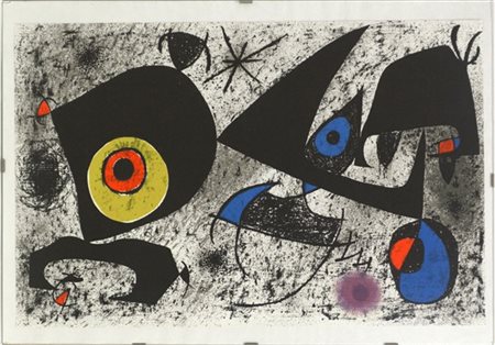 Joan Miró "Hommage" 1972
litografia a colori
cm 31x47,5
edizione per XXe Siècle.