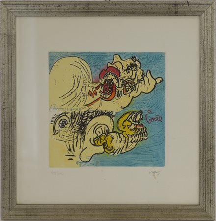 Roberto Matta "Senza titolo" 
litografia a colori
cm 31,5x31
firmata e numerata