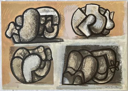 Pietro Cascella "Progetto per scultura" 1977
litografia a colori
cm 50x70
firmat