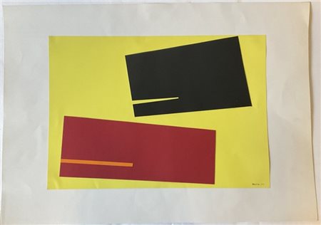 Ideo Pantaleoni "Composizione" 1955
collage su carta
cm 35x50 su foglio cm 50x70