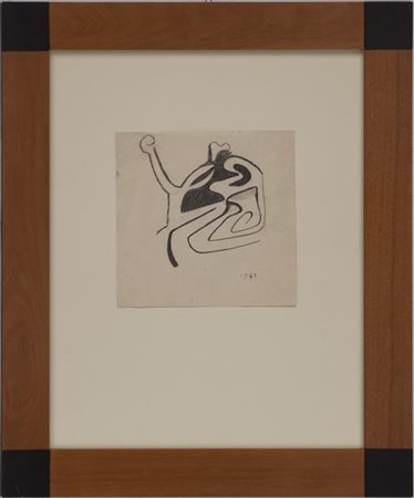 Emilio Scanavino "Senza titolo" 1948
matita su carta
cm 21,5x22
Datata 1948 in b