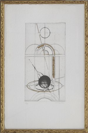 Walter Valentini "Senza titolo" 
acquaforte e calcografia
cm 55x36
firmata e num