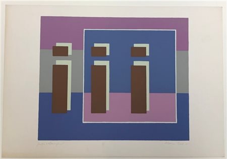 Mario Radice due serigrafie a colori - prove d'artista
cm 33x48
firmate in basso
