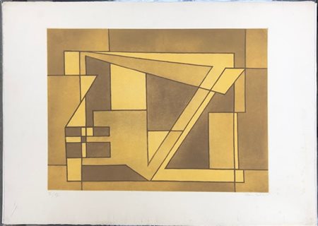 Mario Radice "Senza titolo" 
litografia a colori
cm 50x69,5
numerata VI/ XX e fi