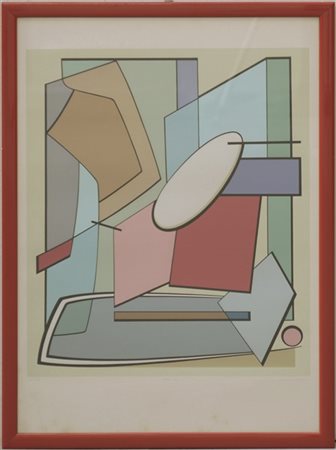 Carla Badiali "Senza titolo" 
litografia a colori
cm 69x49
numerata 54/100, data