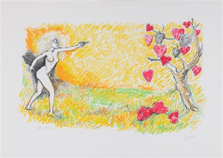 RENATO GUTTUSO (Bagheria 1911 - Roma 1987) "Segno zodiacale del Sagittario",...