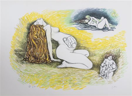 RENATO GUTTUSO (Bagheria 1911 - Roma 1987) "Segno zodiacale dei Gemelli",...