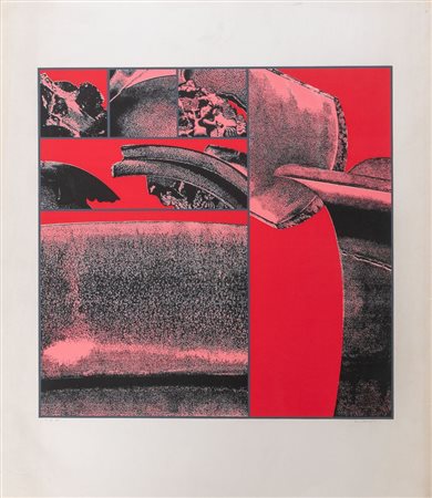 CARLO ZAULI (Faenza 1926 - 2002) "Senza titolo". Litografia a colori su...